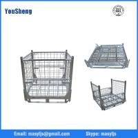 Buy cheap Collapsible Galvanized Wire Steel Mesh Storage Cages For Warehouse product