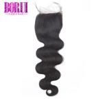 Brazilian Body Wave Human Hair Lace Closure Length 8-24'' Environmentally