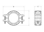 High pressure Ductile iron flexible couplings for grooved quick pipe joints