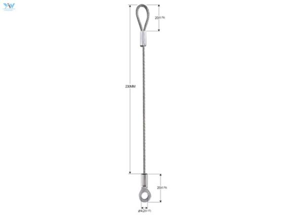Eyelet Loop End Wire Rope Sling 304 Stainless Steel Safe Rope Ø1.2mm Wire