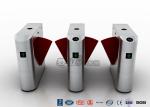 Entrance Flap Pedestrian Turnstile Gate SUS 304 With Fingerprint Recognition