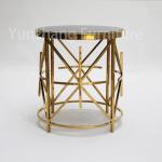 Buy cheap Luxury Round Side Table SS201 tempered glass Sofa Table For Living Room from wholesalers