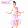 Buy cheap Soft Mesh High-Low Skirt Antisymmestic Sequin & Pleated Top Back Straps Crossing Belly Dancing Clothes from wholesalers