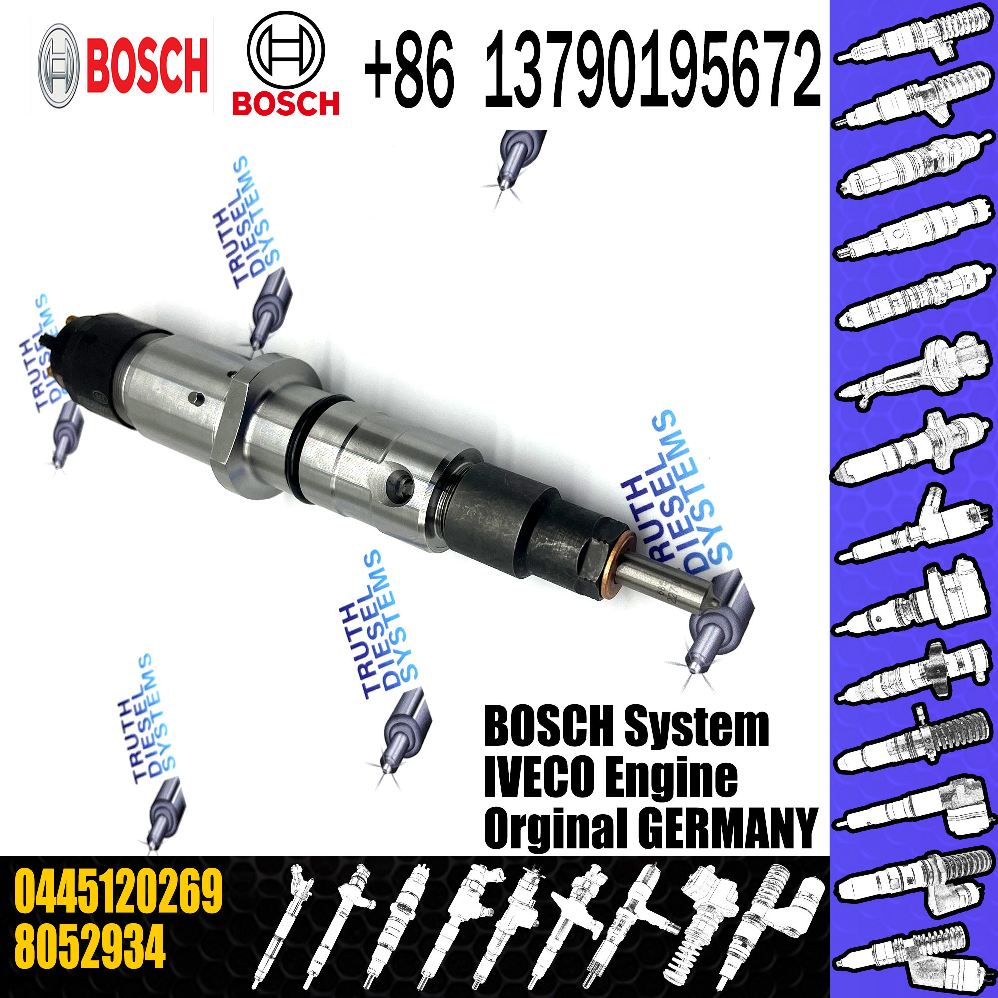 High quality diesel nozzle assembly pump injector 0445 120 269 0445120269 for common rail system