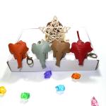 OEM Cute Gold Plating Animal Leather Keychain CE Certification
