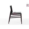 Buy cheap Dark Gray Color Wood Restaurant Chairs Saddle Leather Indoor Commercial Furniture from wholesalers