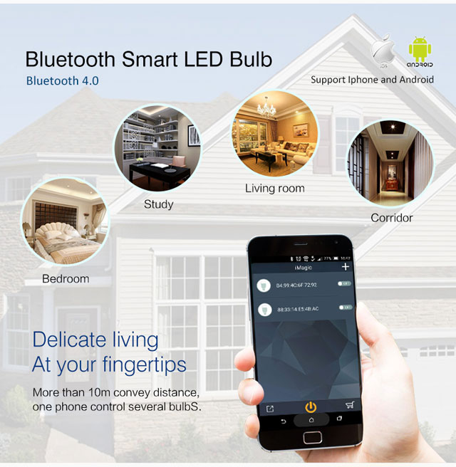 12w dimmable bluetooth smart led bulbs wholesale
