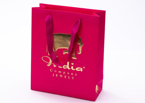 Buy cheap Promotional Custom Printed Red Paper Bags Gift Package With Cotton Handle Rope from wholesalers