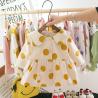 Buy cheap Pink Lapel 110CM Spring Children'S Clothing Coat Polka Dot Pattern from wholesalers