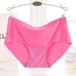 Anti-Static Seamless Underwear Female Breathable Ice Silk Mid Waist Underwear