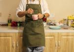 16oz Polyester Cotton Army Green Custom Barista Aprons