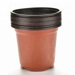PP Sun 15cm Width Plastic Flower Pots 12 Drainage Holes