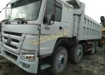 Used Dump Truck HOWO 375 dump truck White color 12 wheels Africa construction