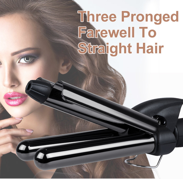 Salon Use Three Barrel Hair Waver 140-430f With Automatic LCD Display