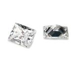 Factory Wholesale Gemstone Color Moissanite Rectangle 3A 5A Loose Cubic Zirconia