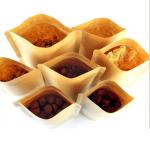 Biodegradable Recycled Stand Up Pouches Brown Kraft Paper Bags