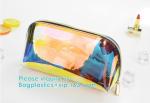 Holographic Color Bag Neon Bag Clear Pvc Cosmetic Make Up Bag in Rainbow