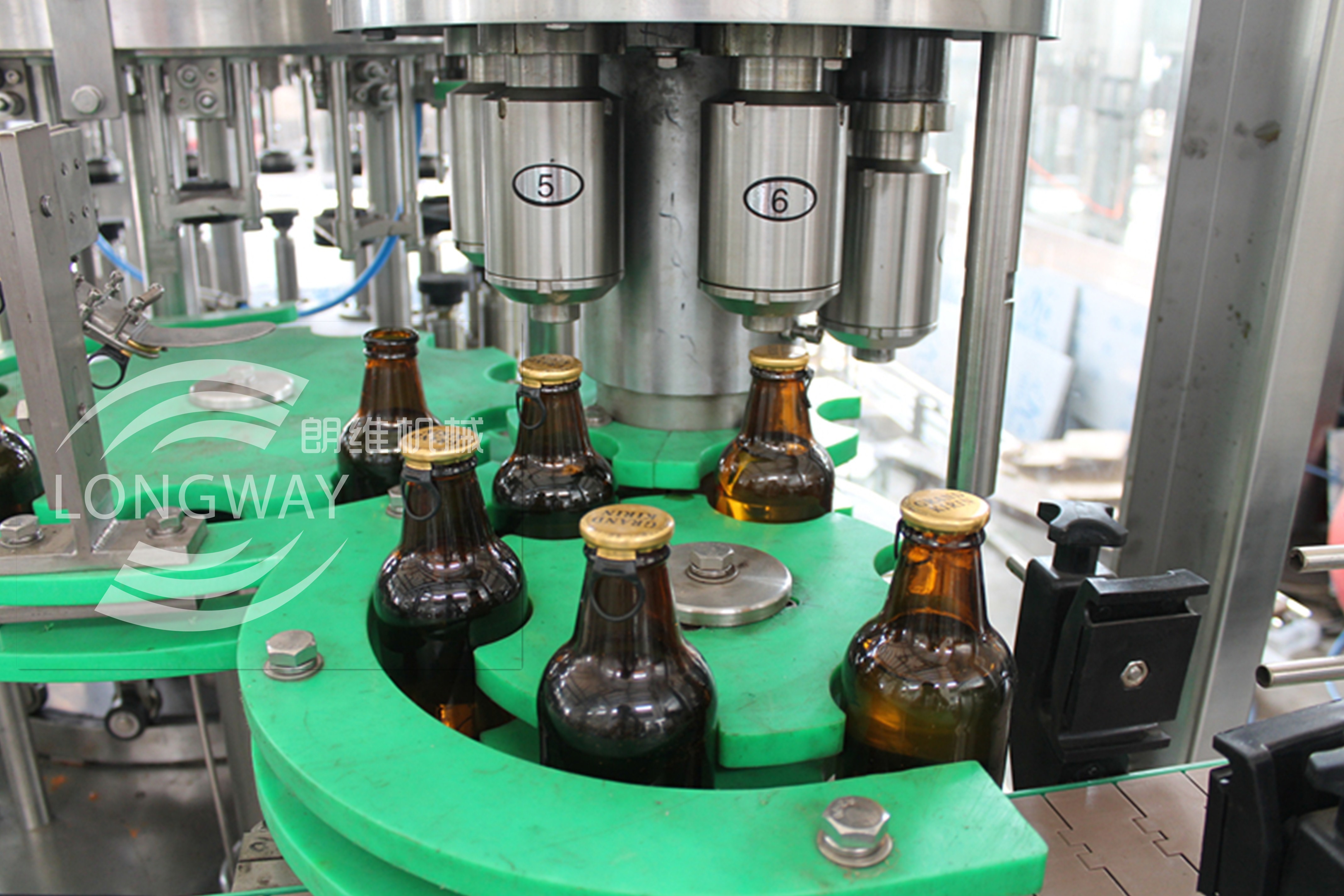 Long warranty 3 in 1 Automatic Gas drink Rotary Rinser Filler capper machine