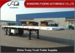 2 axle Flat bed Container Semi Truck Trailer with twist lock air bag suspension