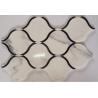 Buy cheap Black Marble Stone And Glass Mosaic Tiles Sheets , Glass Mosaic Kitchen Tiles Floor Pattern from wholesalers