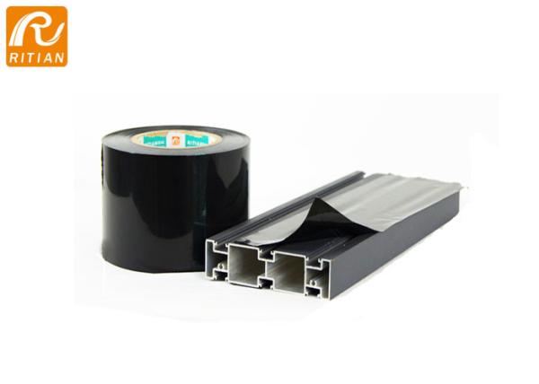 Black PE Aluminium Protective Film Upvc Profile Tape 100 Mic Anti UV For 6