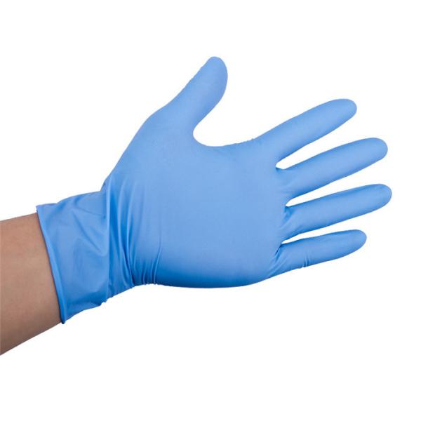 Buy cheap Blue 4 Mil Disposable Nitrile Gloves Chemical Resistance from wholesalers