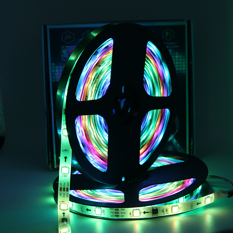 10m Waterproof Tuya Magic Dreamcolor LED Strip Lights 12v Ws2811 Rgb 5050