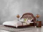 Good quality Gery Fabric Upholstered Headboard Queen Bed Leisure Furniture for