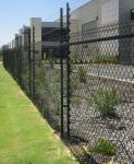 Strong Chain Link Black Fence , Chain Link Security Fence 50*50mm