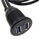 Car Truck Ship Dashboard Flush Mount USB Dual Female Dual Male