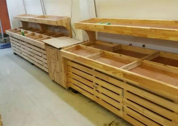 Buy cheap Furniture Wooden Shelving Units Supermarket Display Gondola Wall Shelving from wholesalers
