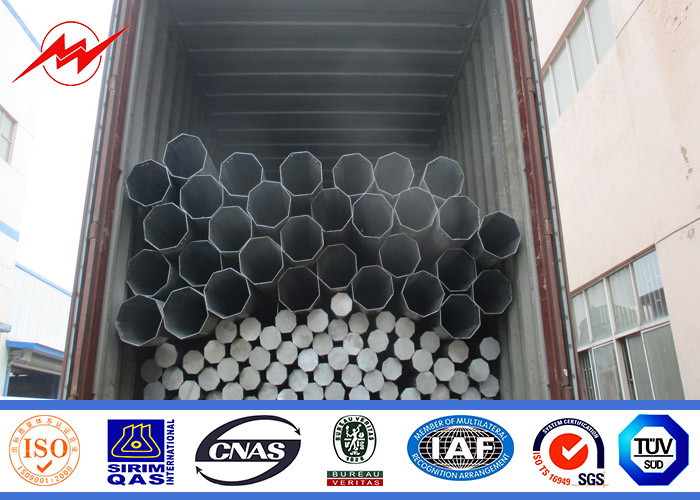 220KV 10-100M Hot Dip Galvanized Steel Tubular Pole For Electrical Industry