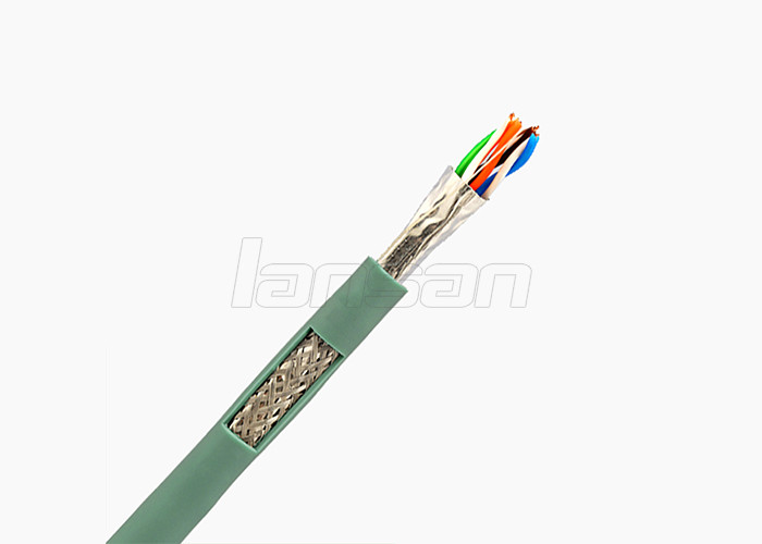 SFTP 4 Pairs PE Jacket 500m 0.5mm CCA Cat5e Lan Cable ANATEL