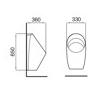 Buy cheap Commercial Bathroom Toilet Urinal Wall Mounted Modern With Sensor from wholesalers