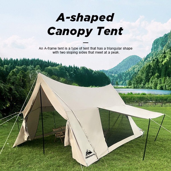 Waterproof Camping Outdoor Tents 8 Man A Frame Tent UV Protection Ventilated Pop Up Waterproof Tent