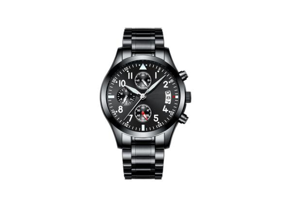 Buy cheap Men'S Chronograph Bracelet Watch , Silver Chronograph Watch Stainless Steel Case from wholesalers