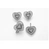 Buy cheap Heart Pendant 925 Sterling Silver Personalized Bracelet Earrings Ring Necklace women Jewelry Set from wholesalers
