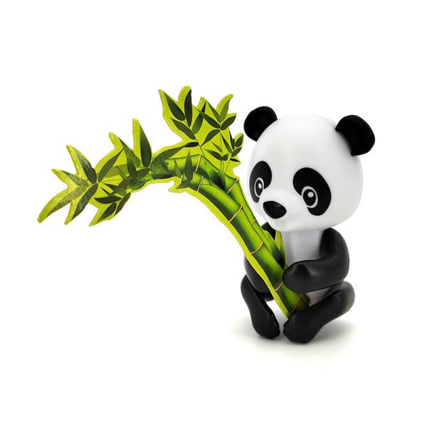 Buy cheap Kids Promotional Plastic Toys Panda Finger Doll With Bamboo from wholesalers