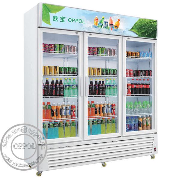 Buy cheap OP-A400 CE Approved Supermarket 1000L Capacity Glass Door Fridge from wholesalers