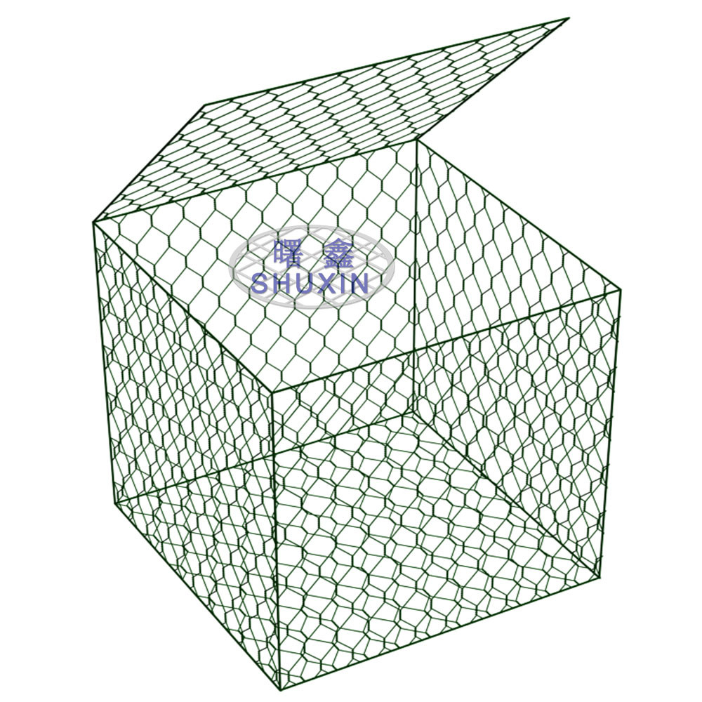 Hexagon Galfan Gaybian Basket Woven Stone Filled 8x10cm For Seawall Protection