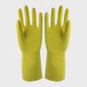 Buy cheap Yellow Color Cotton Flocklined Rubber Gloves For Household Kitchen Use from wholesalers