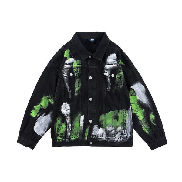 Buy cheap OEM Tide Brand Hand-Painted Splash-Ink Graffiti Coat Men And Women Jacket from wholesalers