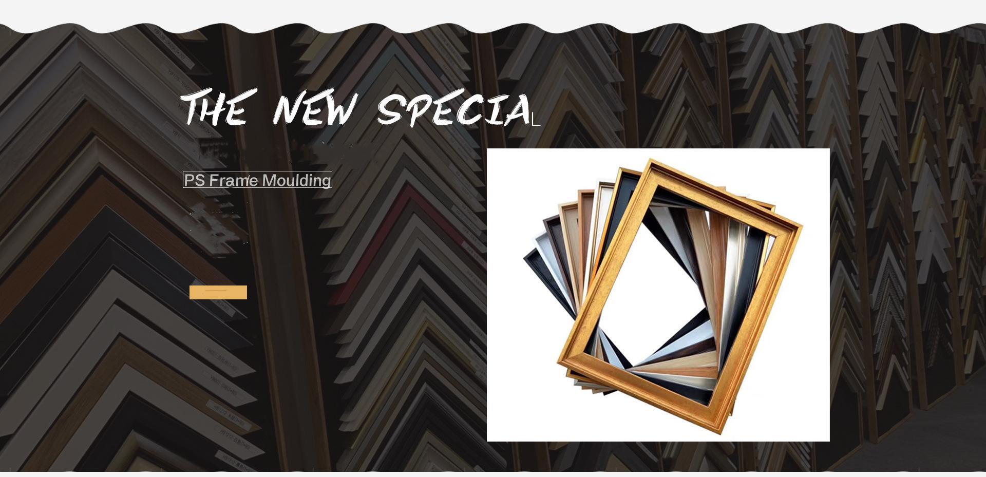 Baroque Golden Big PS Carved Picture Frame Molding for Wall Art Hanging Decor
