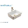 Buy cheap Bathroom Ceramic Art Counter Top Wash Basin 500×500×165mm Gold And White Color from wholesalers