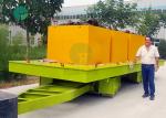 120T Forklift Towing Rubber Wheel Unpowered Steerable Transfer Trolley For