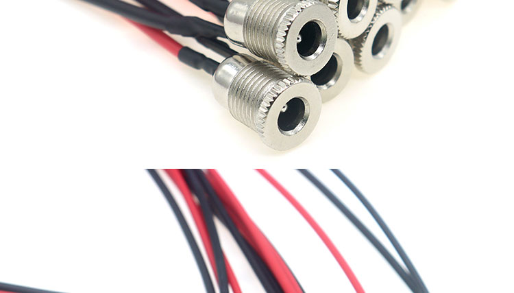 18AWG 10A Metal Threaded Female Socket Mount DC099 5.5x2.1mm 5.5x2.5mm Panel Mount Connector Pigtail DC Power Jack Cable