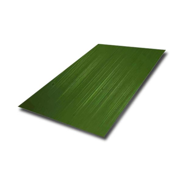 Buy cheap Brushed Finish Green Stainless Steel Sheet Plate With Anti - Finger Print from wholesalers