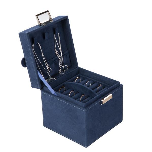 Buy cheap Lightweight Retail Jewelry Box , Easy To Take Leather Black Jewelry Box from wholesalers