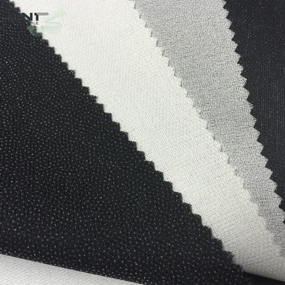 Lightweight Adhesive Fusible Interlining ALB-1588 Model Double Dot Pattern for Garment Making