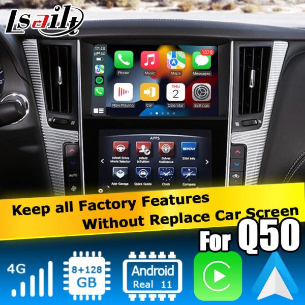Buy cheap GPS carplay interface , 8+128GB Android 11 navigation box interface for Infiniti Q50 / Q60 from wholesalers